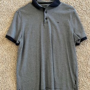 Men’s Calvin Klein Polo - Medium- navy and white